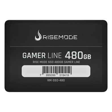 SSD Rise Mode Gamer Line, 480GB, SATA III, Leitura: 530MB/s, Gravação: 520MB/s, Preto - RM-SSD-480