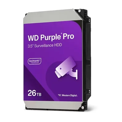 HD Surveillance WD Purple Pro, 26TB, 7200RPM, Cache 512MB, 3.5", SATA 6Gb/s - WD260PURP