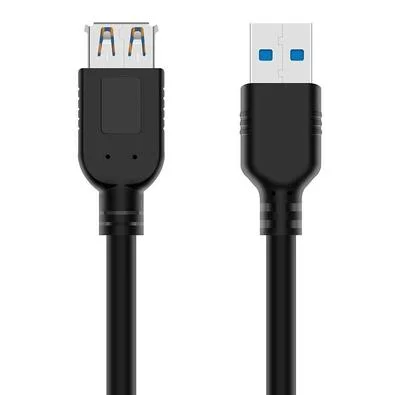 Cabo Extensor USB 3.0 A Macho para USB 3.0 A Fêmea, PlusCable, 3 Metros - USBAF3030