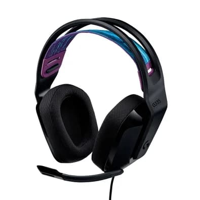 Headset Gamer Logitech G335, 3.5mm para PC/PlayStation/Xbox/Switch/Mobile, Driver 40mm, Arco Ajustável, Preto - 981-000977
