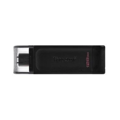 Pen Drive 128GB Kingston DataTravaler 70, USB-C 3.2, Preto - DT70/128GB