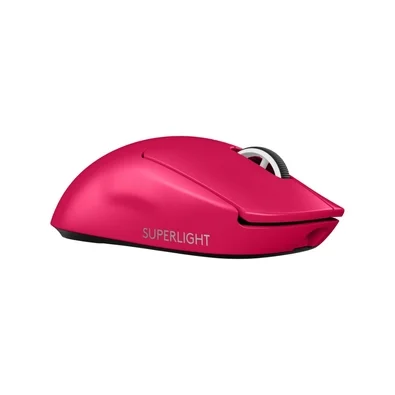 Mouse Gamer Sem Fio Logitech G Pro X SUPERLIGHT 2 com Lightspeed, Sensor HERO 2 com 32K DPI e Bateria Recarregável, Rosa Magenta - 910-006796