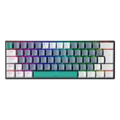 Teclado Mecânico Gamer Machenike K500-B61, RGB, Switch Huano Brown, Cinza - MAC-K500-B61GBR-WW