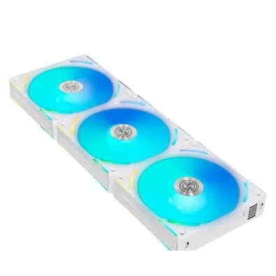 Kit com 3 Ventoinhas Lian Li UNI FAN AL V2, 120mm, RGB, Branco - UF-AL120V2-3W