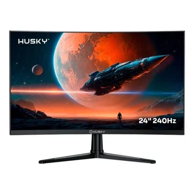 Monitor Gamer Curvo Husky Boreal 24", FHD, 240Hz, 1ms, Adaptive Sync, VA, DisplayPort e HDMI, HDR - HMG00524PT