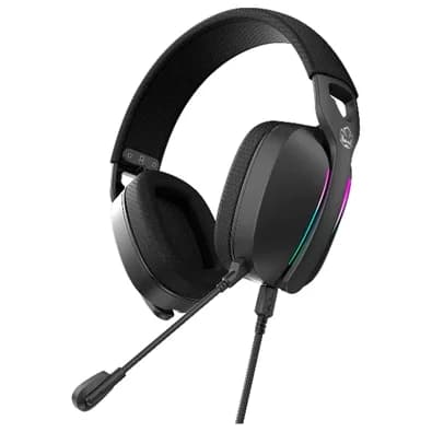 Headset Gamer Pcyes Nowy Black Vulcan, RGB, USB Surround, Driver 40Mm, Microfone Destacável, Preto - Hgnw40Bv