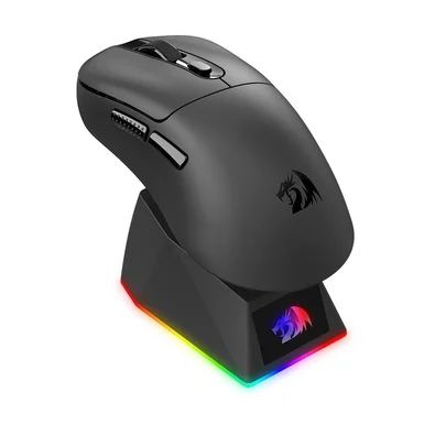 Mouse Gamer Sem Fio Redragon Ebony Standard, RGB, 24000 DPI, Com Carregador, Preto - M998-STD-1K