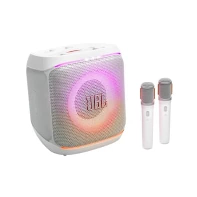 Caixa de Som JBL PartyBox Encore 2, Bluetooth, Inclui 2 Microfones, Branco - JBLPBENCOR22MICWBR