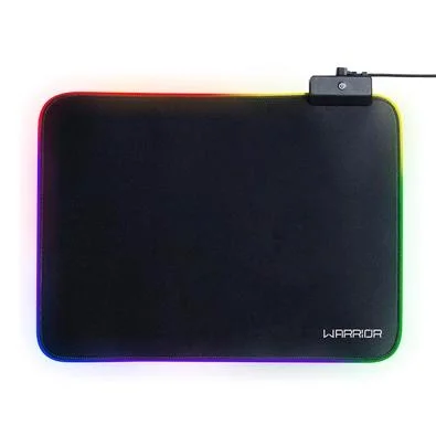 Mousepad Gamer Warrior Cronos, RGB, 360x260mm, USB, Flexivel, Base Emborrachada, Preto - AC333