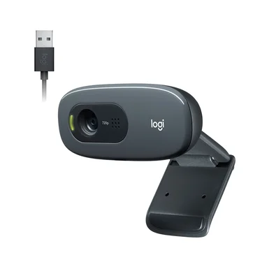 Webcam HD Logitech C270, 720p, 30 FPS, Microfone Integrado, USB 2.0 - 960-000694