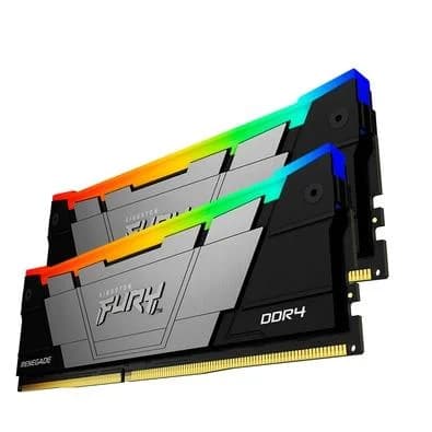 Memória RAM Kingston Fury Renegade, RGB, 16GB, DDR4, (2x8GB), 3600MHz, CL16, Preto - KF436C16RB2AK2/16