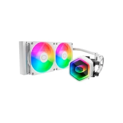 Water Cooler Para Processador Cooler Master MasterLiquid ML240 Core II White ARGB, Radiador 240mm, Iluminação ARGB - MLW-D24M-A18PA-RW