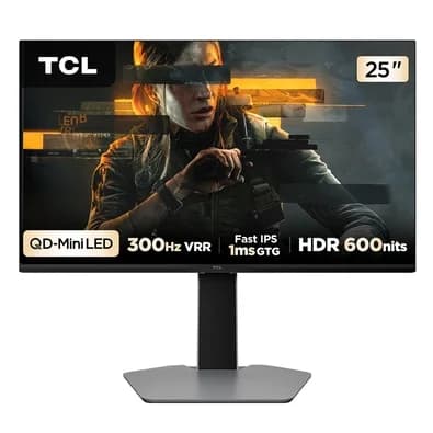 Monitor Gamer TCL Mini LED 25", 300Hz, 1ms, HDR 600, Altura Ajustável - 25G64