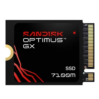 SSD SanDisk Optimus GX 7100M, 1TB, M.2 NVMe, Leitura 7.250 MB/s, Gravação 6.900 MB/s, PCIe Gen4 - SDSP71100TAT-000E0