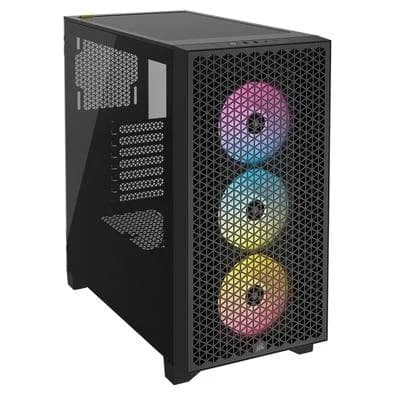 Gabinete Gamer Corsair 3000D RGB Airflow, Mid-Tower, ATX, Lateral em Vidro Temperado, com FAN, Preto - CC-9011255-WW