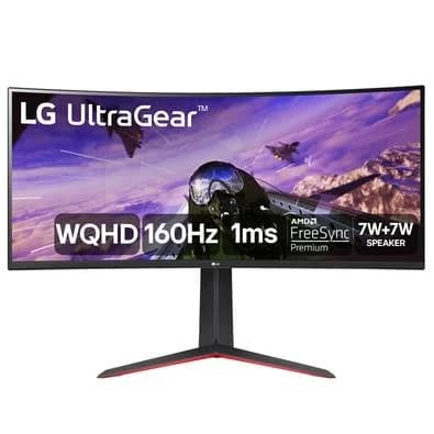 Monitor Gamer Curvo LG UltraGear 34", 2K WQHD, UltraWide, 160Hz, 1ms, FreeSync Premium, HDR10, Som Integrado - 34GP63A-B