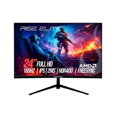 Monitor Gamer Rise Mode Elite 24", Full HD, 165Hz, IPS, FreeSync, HDR 400, DisplayPort e HDMI, sRGB 99%, Preto - RM-MOG-24F165FH-B