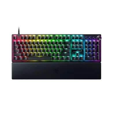 Teclado Gamer para Esports Razer Huntsman V3 Pro, Chroma RGB, Switches Ópticos, Razer Snap Tap, Rapid Trigger, Apoio de Pulso, Layout US, Preto - RZ03-04970200