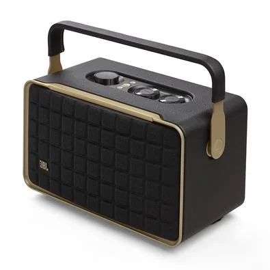 Caixa de Som Retro JBL Authentics 300, Wi-Fi e Bluetooth, Assistente de Voz, Preto - JBLAUTH300BLKBR