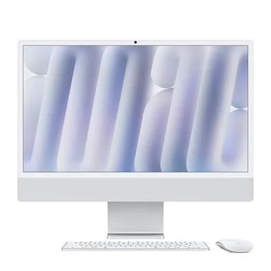 iMac Apple Tela Retina 24" 4.5K, Chip M4, CPU 8 Núcleos, GPU 8 Núcleos, Neural Engine de 16 núcleos, 16GB RAM, SSD 256GB, Prata - MWUC3BZ/A