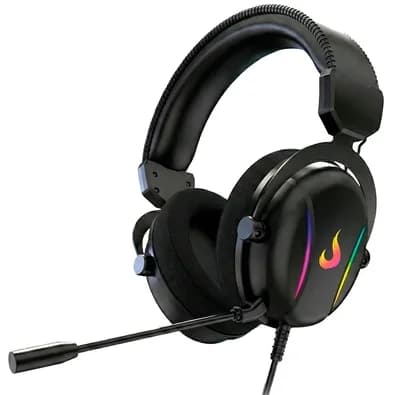 Headset Gamer Rise Mode Nova 02, Surround 7.1, Drivers de 40mm, Microfone Removível, USB, RGB, Preto, RM-HS-NV-02-FB