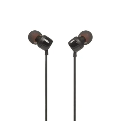 Fone de Ouvido Intra-Auricular JBL Tune 110, com Fio e Microfone, Pure Bass, Preto - JBLT110BLKE