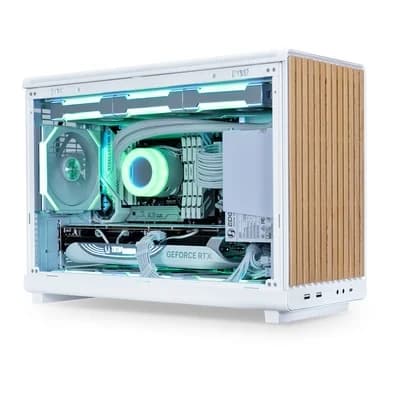 Gabinete Gamer Lian Li A3-mATX WDG, Micro-ATX, Painel Frontal em Madeira, Lateral em Mesh, Branco - A3-MATX-WDG BRANCO