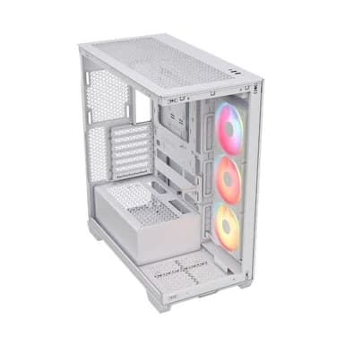 Gabinete Gamer Corsair 3500X LX-R, Mid-Tower, Vidro Temperado, 3 Fans LX120 RGB Inclusas, iCUE LINK, Branco - CC-9011325-WW