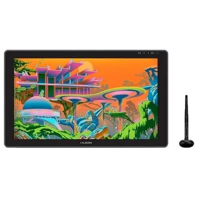 Mesa Digitalizadora Huion Kamvas Plus 22", Tela Full HD, Caneta PenTech 3.0, 8192 Níveis de Pressão, com Luva de Desenho, Preto - GS2202