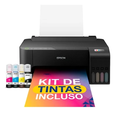 Impressora Jato de Tinta Epson EcoTank L1250, Colorida, USB, Wifi, Duplex, Bivolt, Preto - C11CJ71302BR
