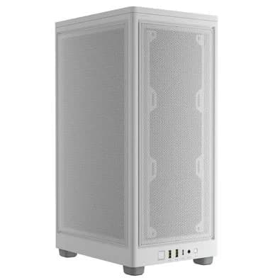 Gabinete Gamer Corsair 2000D Airflow, Mini Tower, Mini-ITX, Sem FANs, Branco - CC-9011245-WW