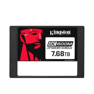 SSD Kingston DC600M Mixed-Use, 7.68 TB, SATA III, 2.5", Leitura: 560 MB/s, Gravação: 530 MB/s, para Servidor, Preto - SEDC600M/7680G