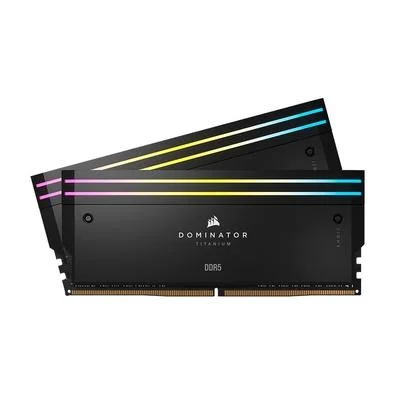 Memória RAM Corsair Dominator Titanium, RGB, 32GB (2x16GB), 6600MHz, DDR5, CL34, para Intel XMP, Preto - CMP32GX5M2X6600C32