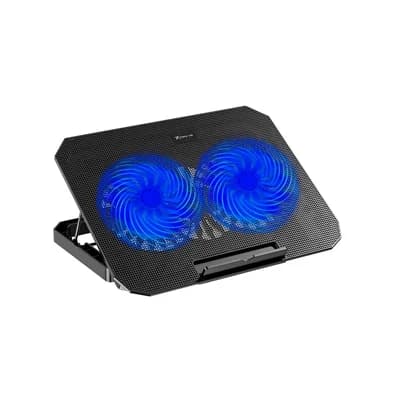 Base com Cooler para Notebook Xtrike Me, com 2 Fans, até 17", 2x USB, com Apoio para Celular, LED, Preto - FN-818