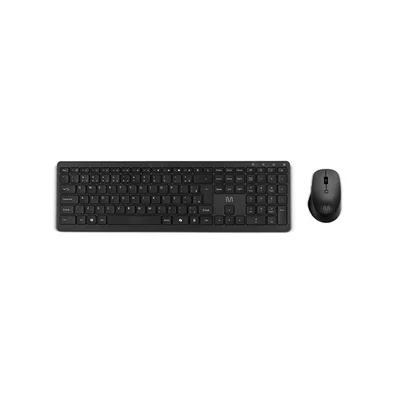 Kit Teclado e Mouse Sem Fio Multilaser CS1100, USB 2.4GHz, DPI Ajustável, Clique Silencioso, ABNT2, Preto - TC402