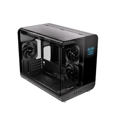 Gabinete Gamer Esgaming Aircredt 007, Mid Tower, M-ATX, Frontal e Lateral em Vidro Temperado, Sem Fans, Preto - Aircraft 007-BK
